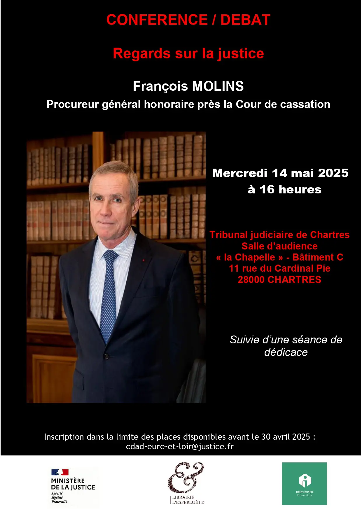 Retour sur la conférence-débat « Regards sur la justice » animée par Monsieur François MOLINS