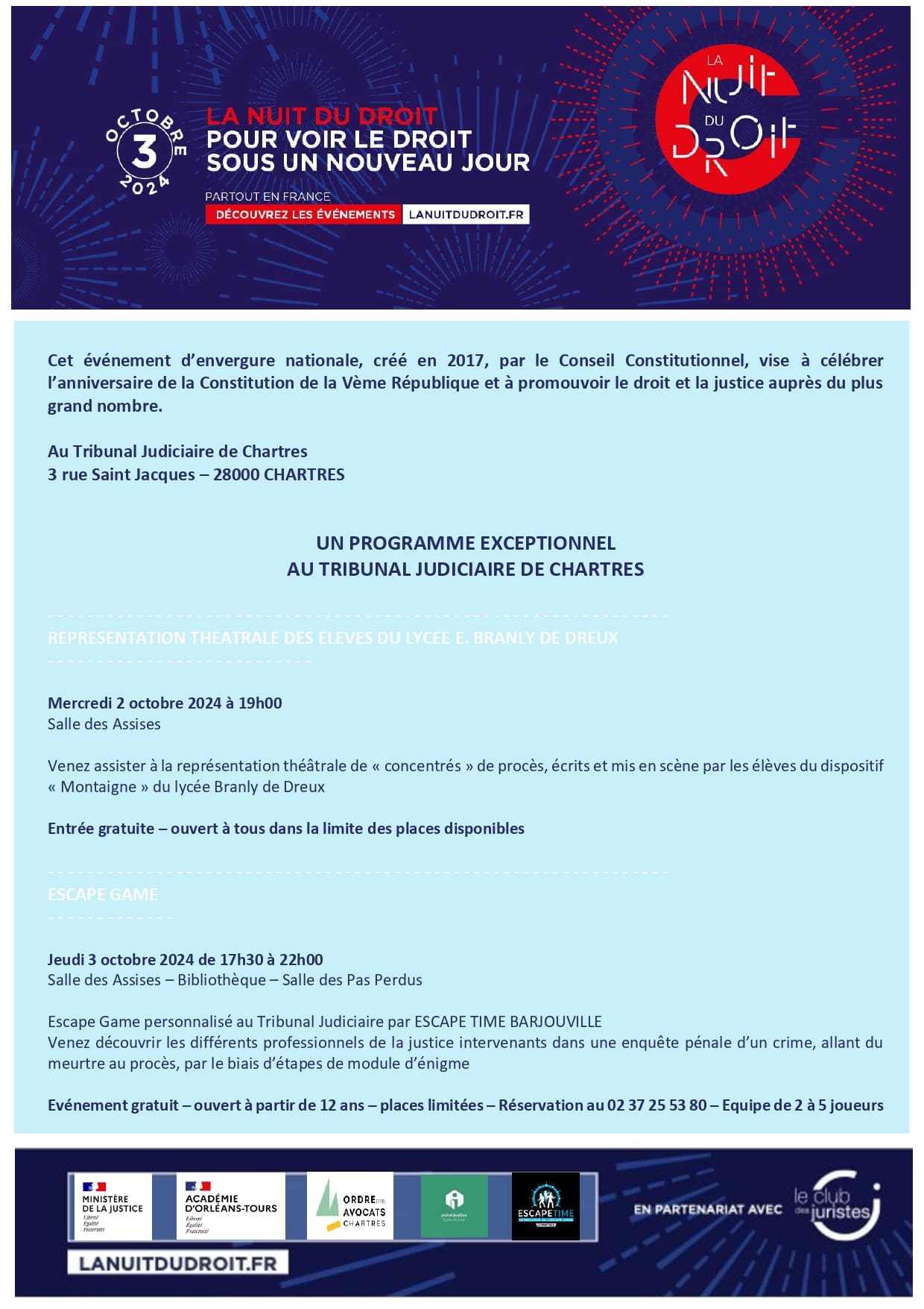 Programme Nuit du Droit 2024